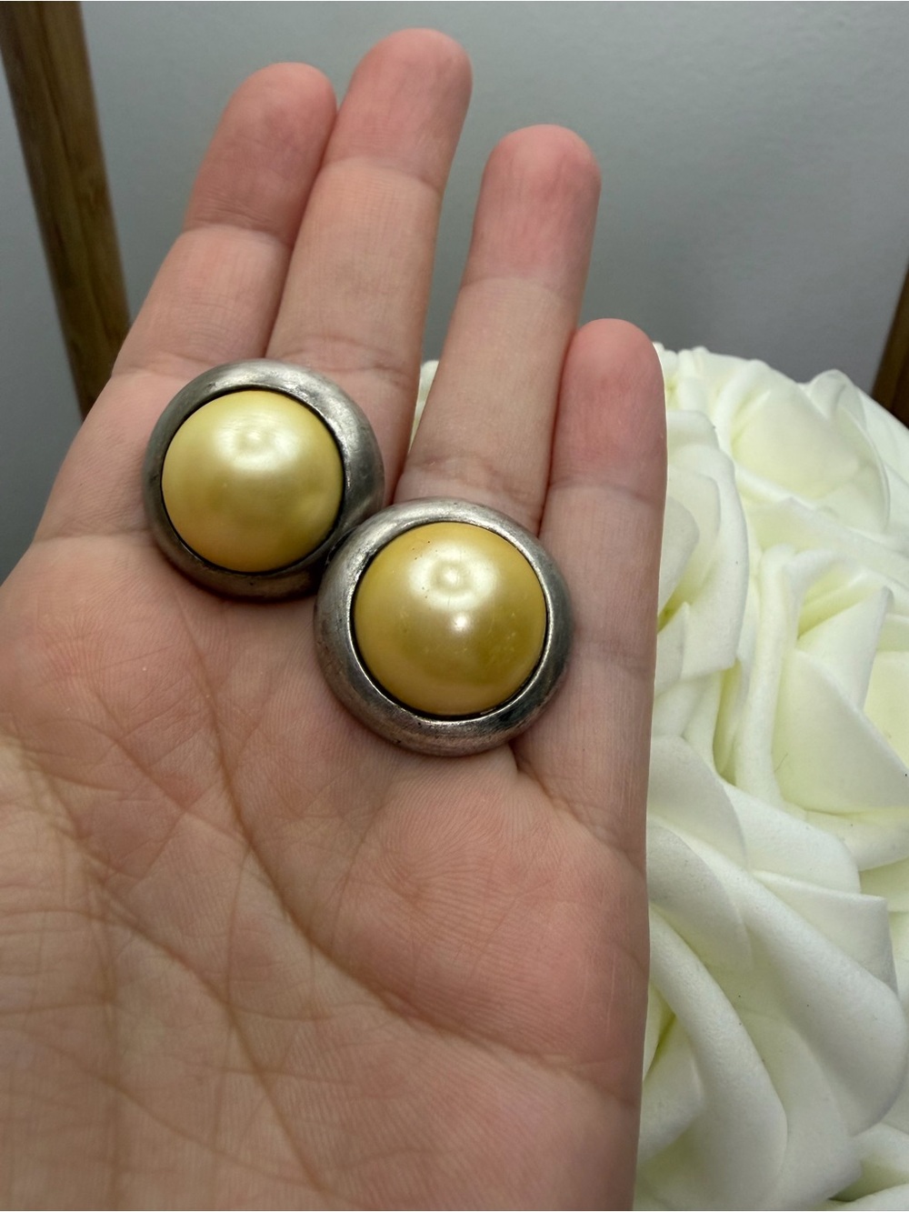 Classic Gold-Tone Button Earrings - Vintage-Inspired